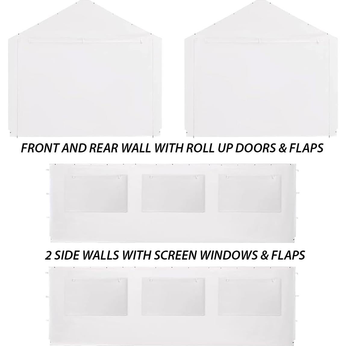 Kit de Pared Lateral King Canopy 5.44m x 6.10m Blanco
