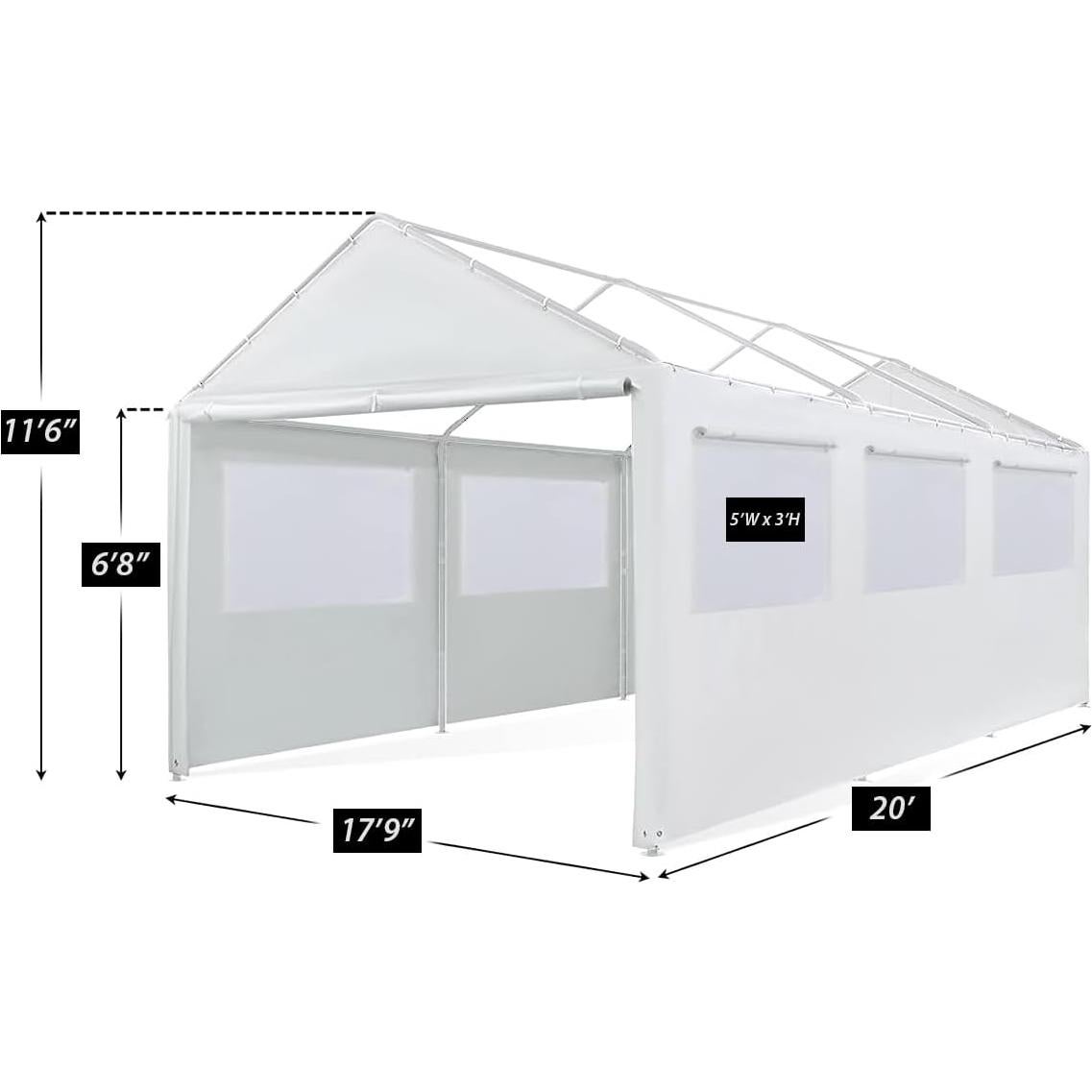Kit de Pared Lateral King Canopy 5.44m x 6.10m Blanco