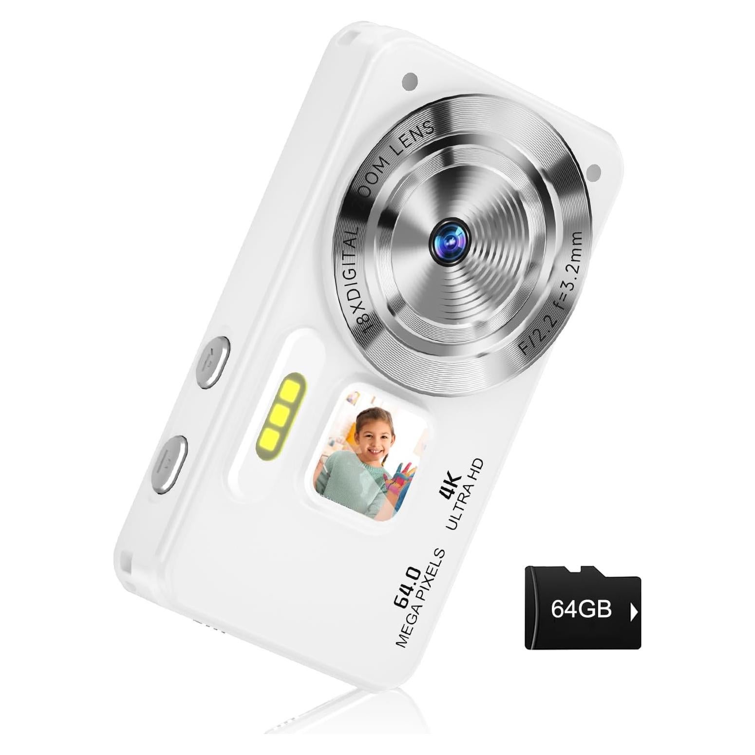 Cámara Digital MINIBEAR 4K 64MP Compacta con 64GB