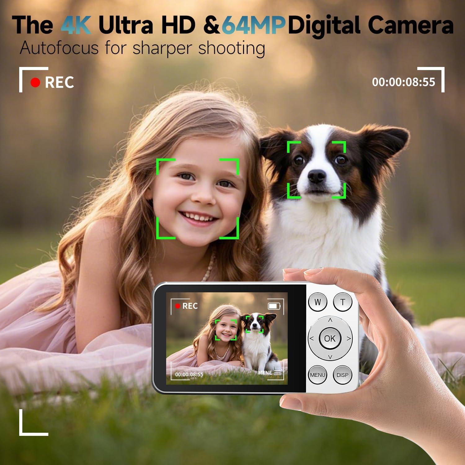 Cámara Digital MINIBEAR 4K 64MP Compacta con 64GB