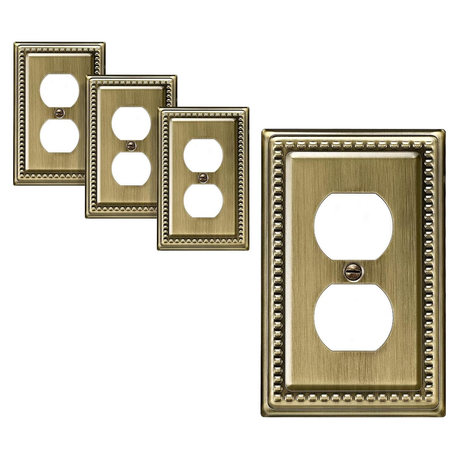 Cubiertas de Enchufe DEWENWILS 4 Pack Latón Antiguo 12.5x8 cm
