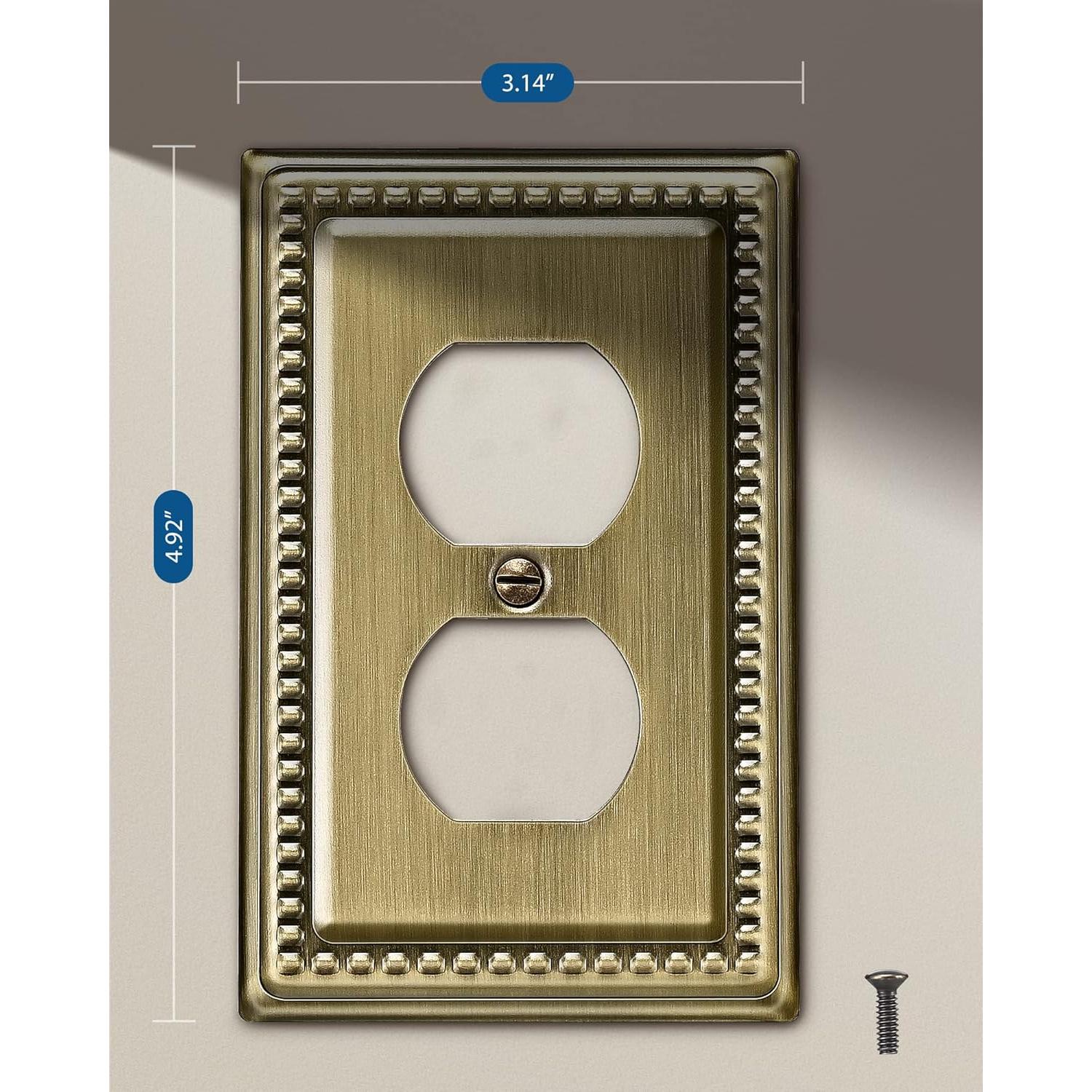 Cubiertas de Enchufe DEWENWILS 4 Pack Latón Antiguo 12.5x8 cm