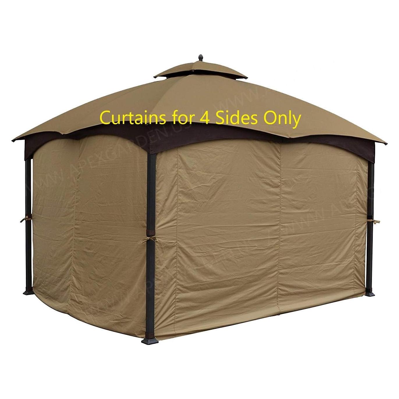 Cortinas de Privacidad APEX GARDEN para Gazebo 3.66x3.05m Beige