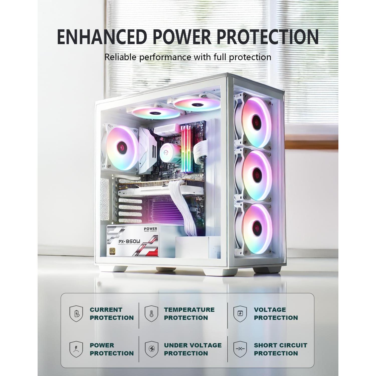 Fuente de Alimentación 850W POINWER Modular RGB 80 Plus Gold