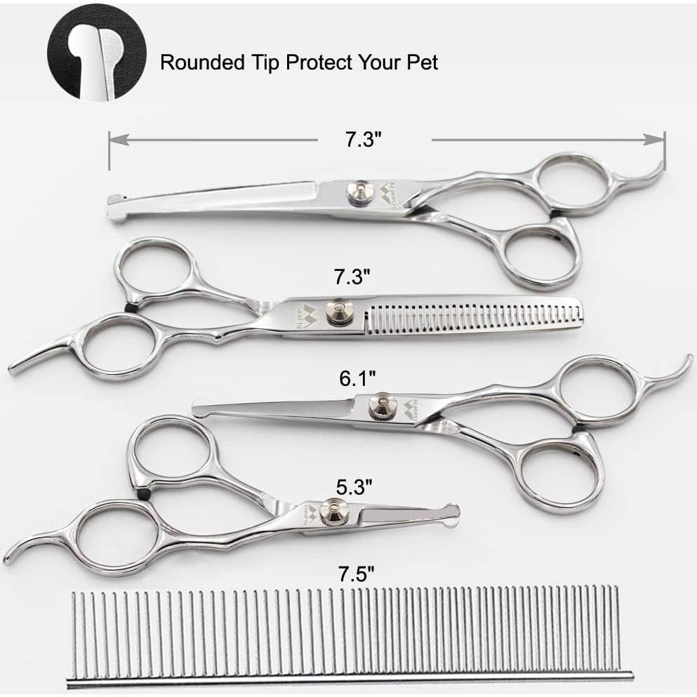 Kit de Tijeras para Acicalar Mascotas iSeaFly 6 en 1