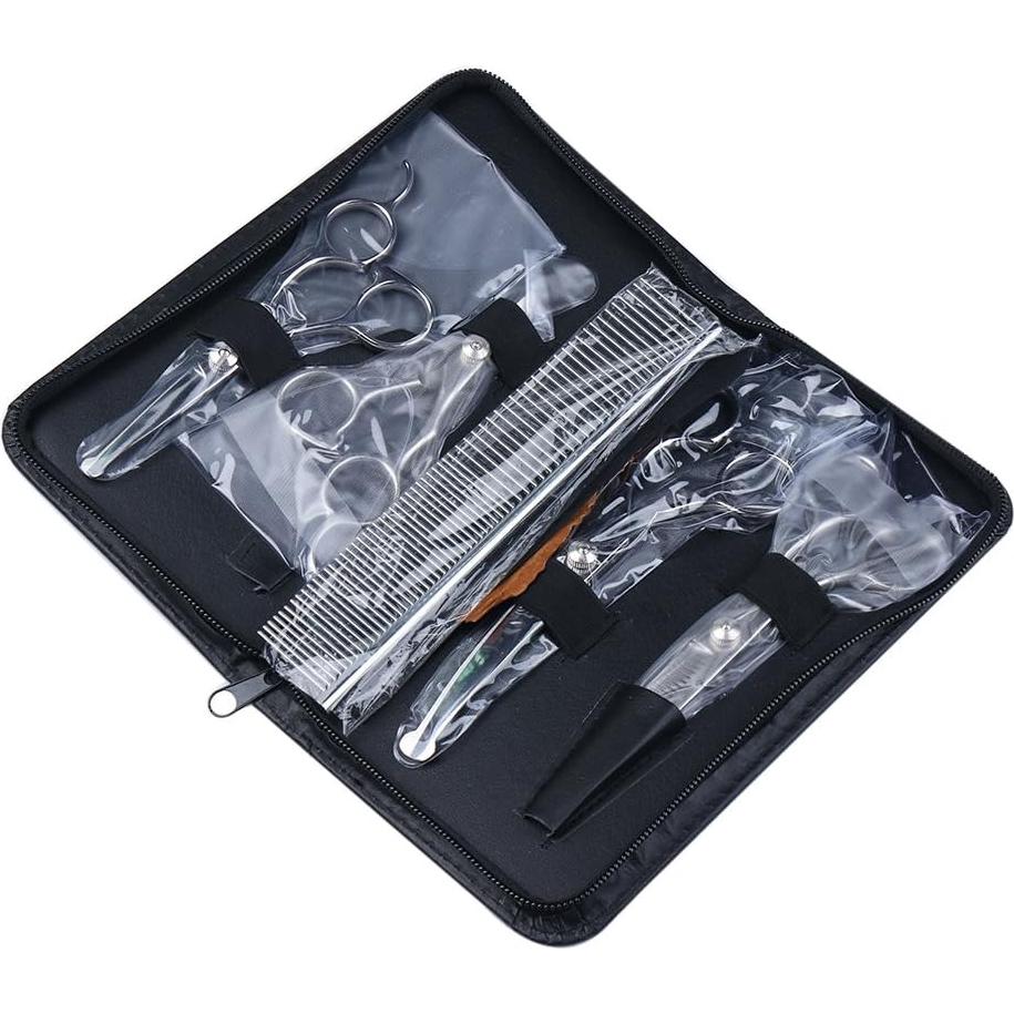 Kit de Tijeras para Acicalar Mascotas iSeaFly 6 en 1