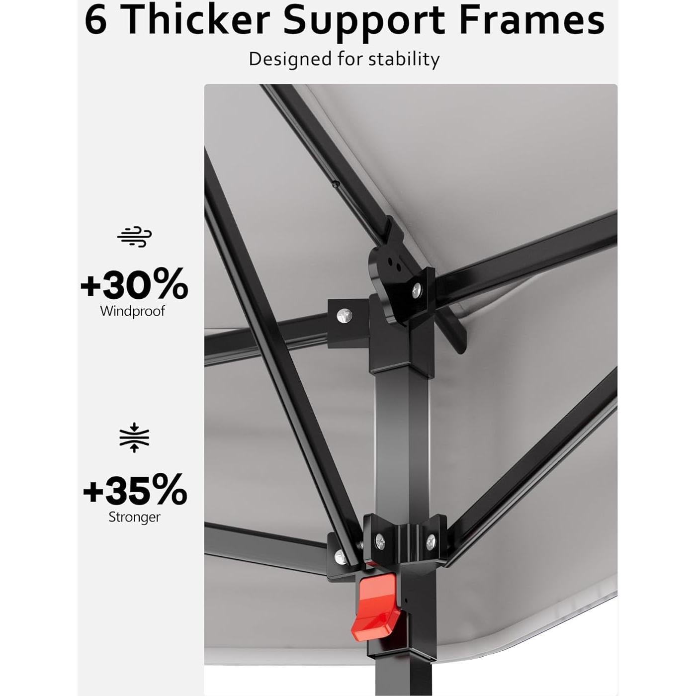 Gazebo Plegable Hexagonal OUTGOODS 15.7 m² con Mosquitero