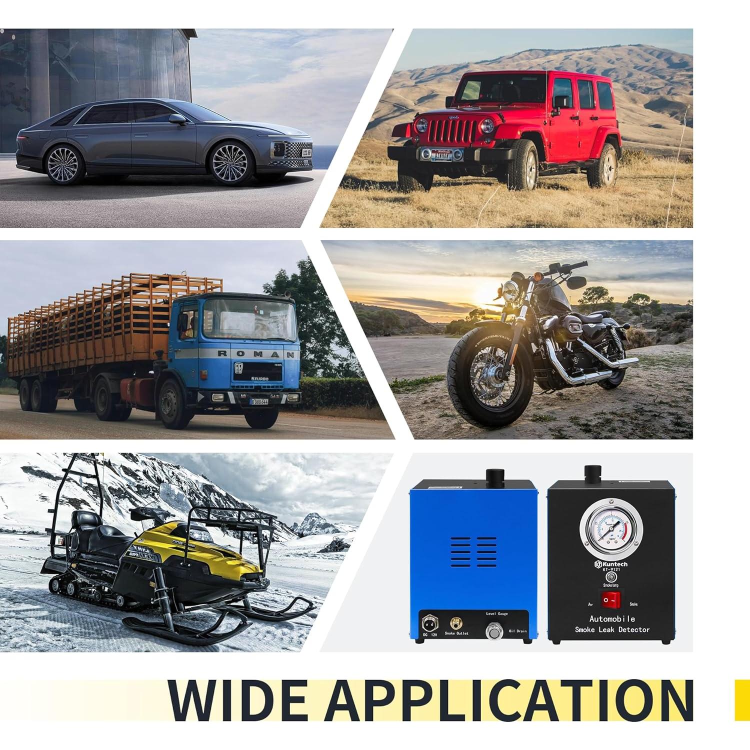 Detector de Fugas de Humo Kuntech 12V DC para Automóviles