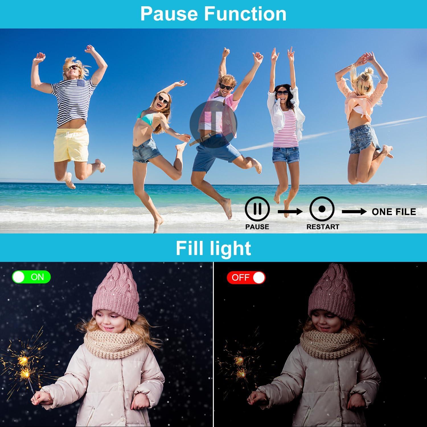 Cámara de Video Weochi HD 4K 48MP con Pantalla 3" y Zoom 18x