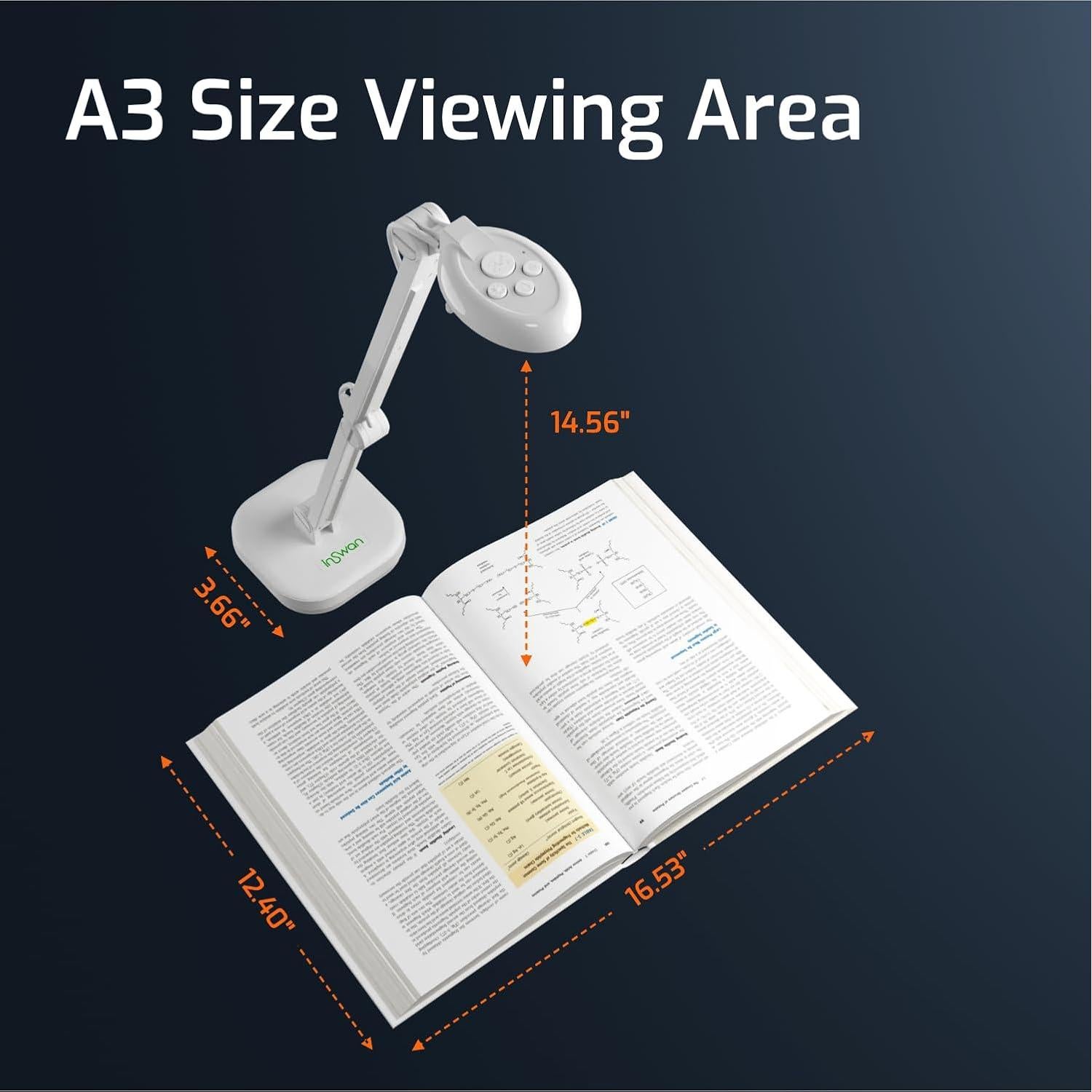 Cámara de Documentos INS-2 4K 13MP USB A3 con Enfoque Automático