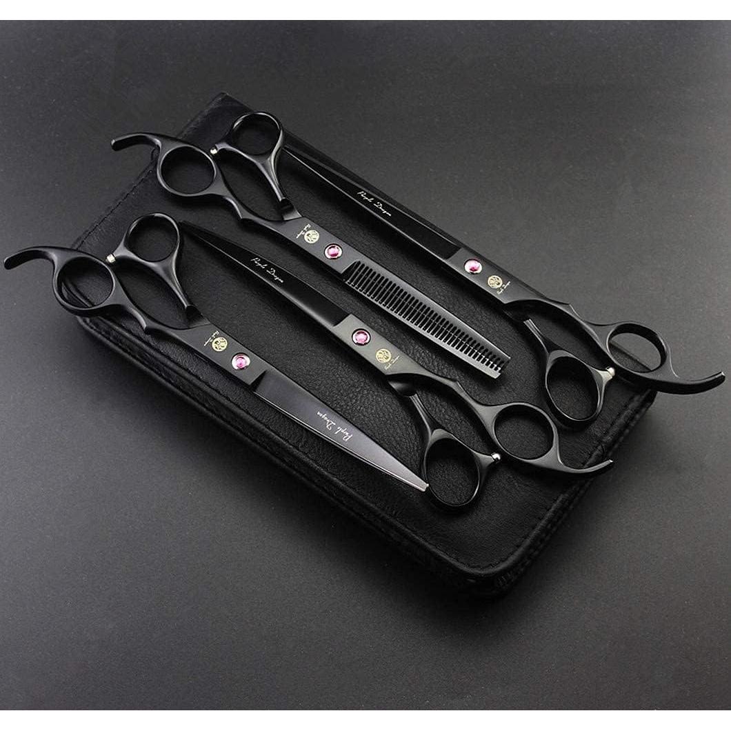 Kit Tijeras Aseo Mascotas Purple Dragon 4Pcs Acero Japonés