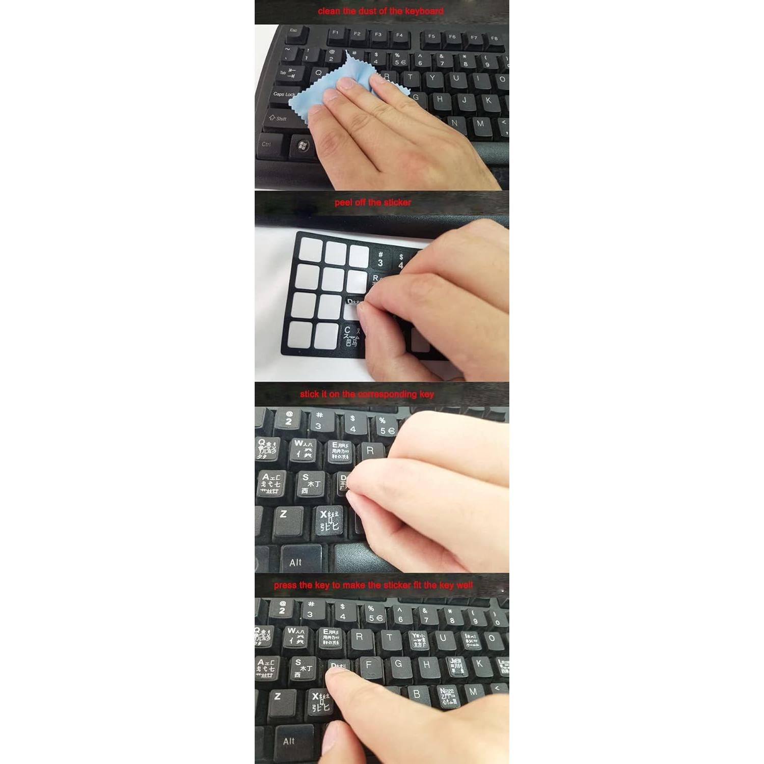 Etiquetas de Teclado Numérico Yuomik 2 Pcs Mate Universales