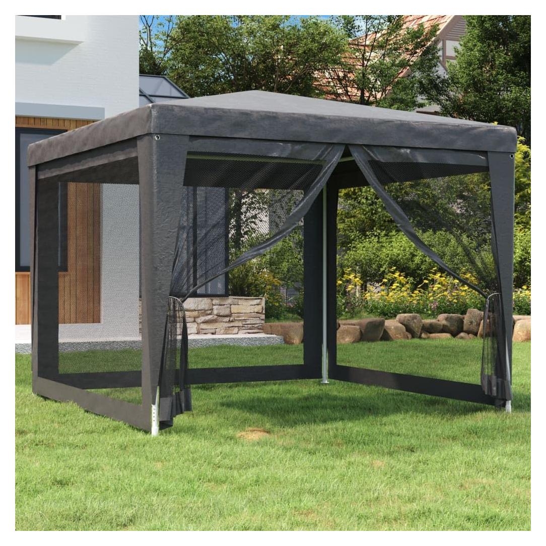 Carpa de Fiesta 3x3m EVERSTRO con 4 Paredes de Malla