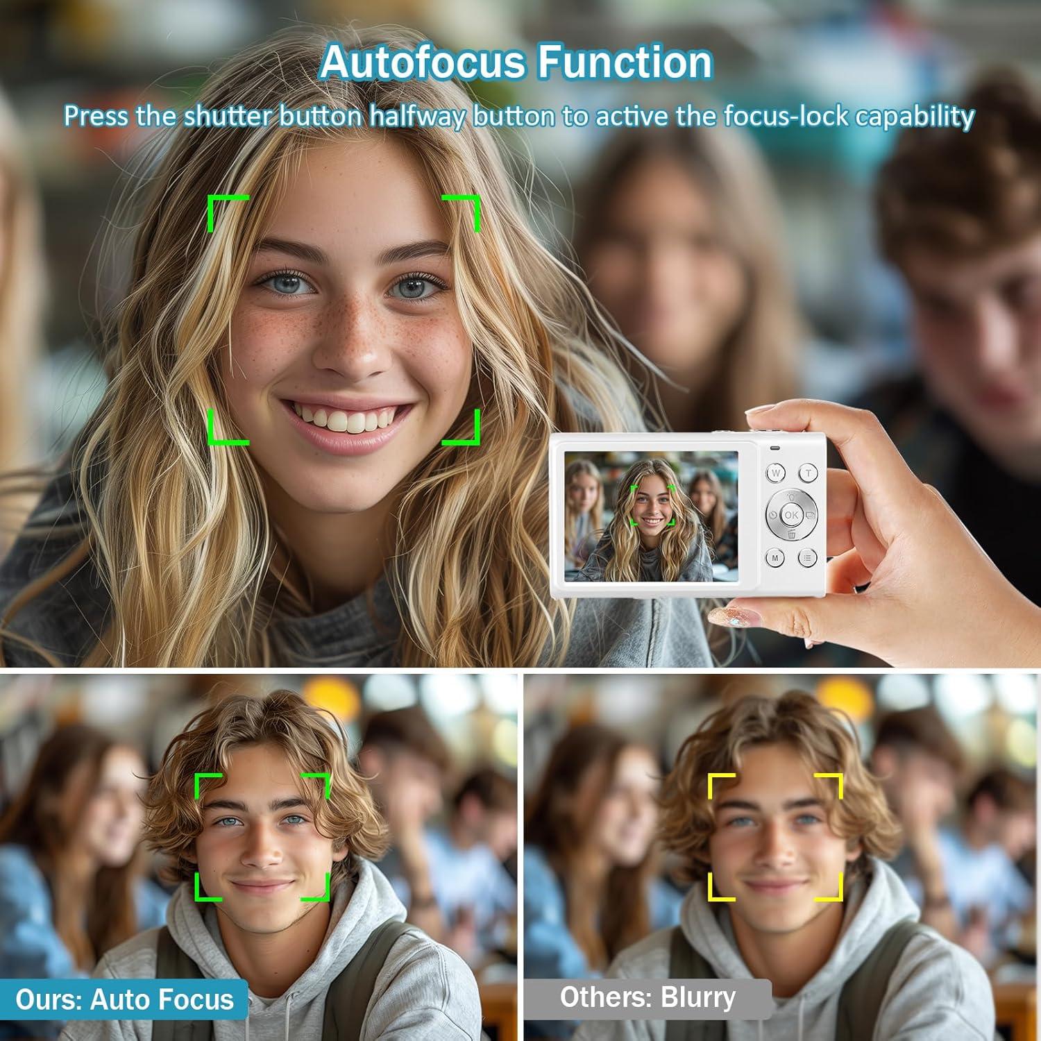 Cámara Digital FJFJOPK DC402 48MP 4K Zoom 16x Anti-Vibración