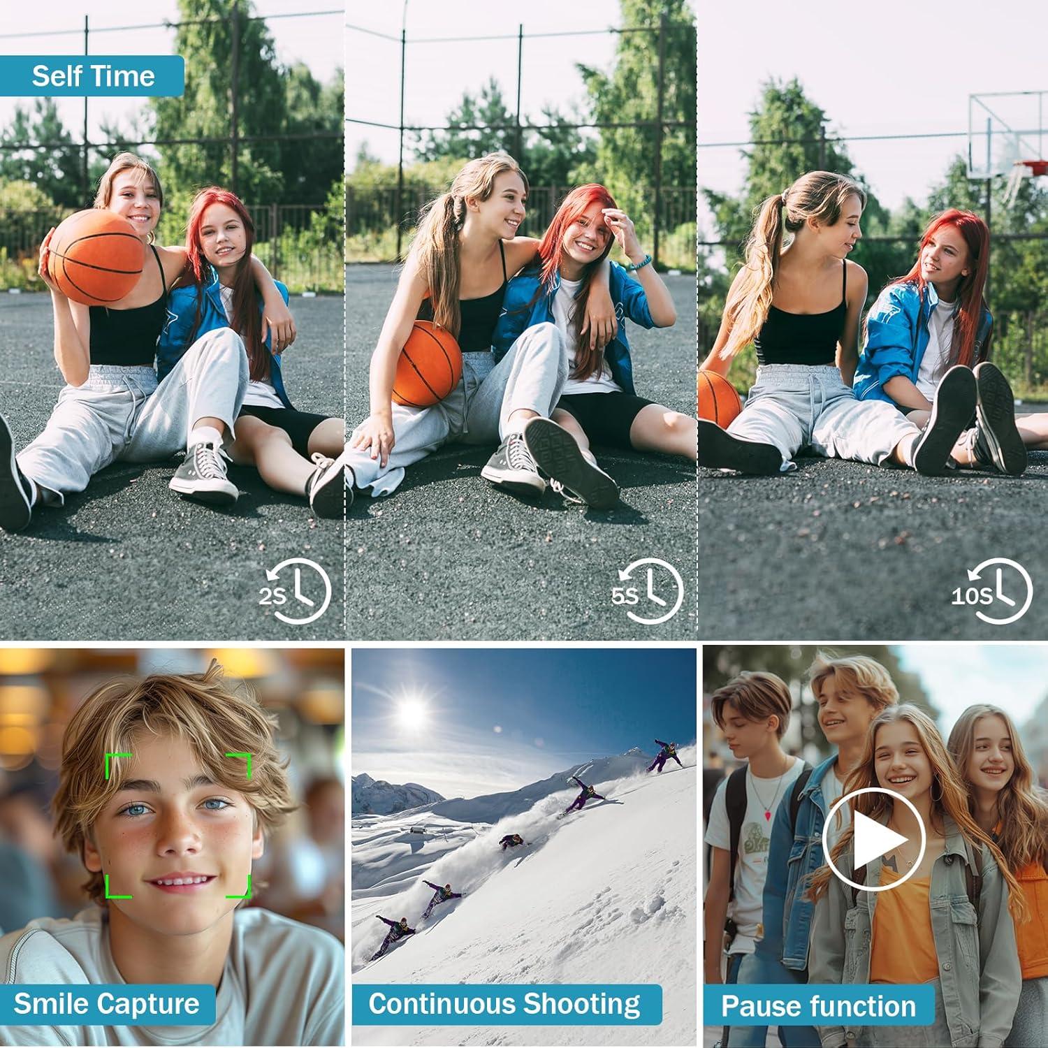 Cámara Digital FJFJOPK DC402 48MP 4K Zoom 16x Anti-Vibración
