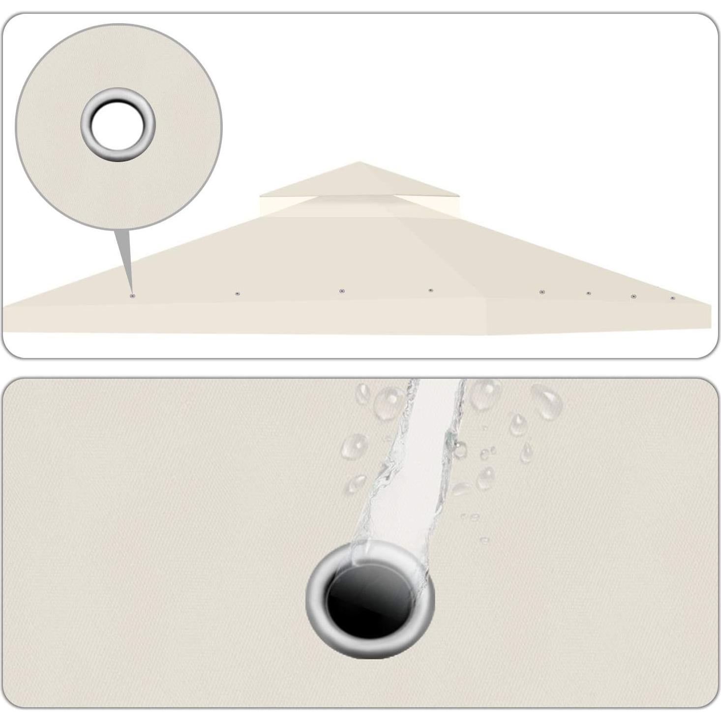 Cubierta de Reemplazo para Gazebo Flexzion 3.66m x 3.66m Marfil