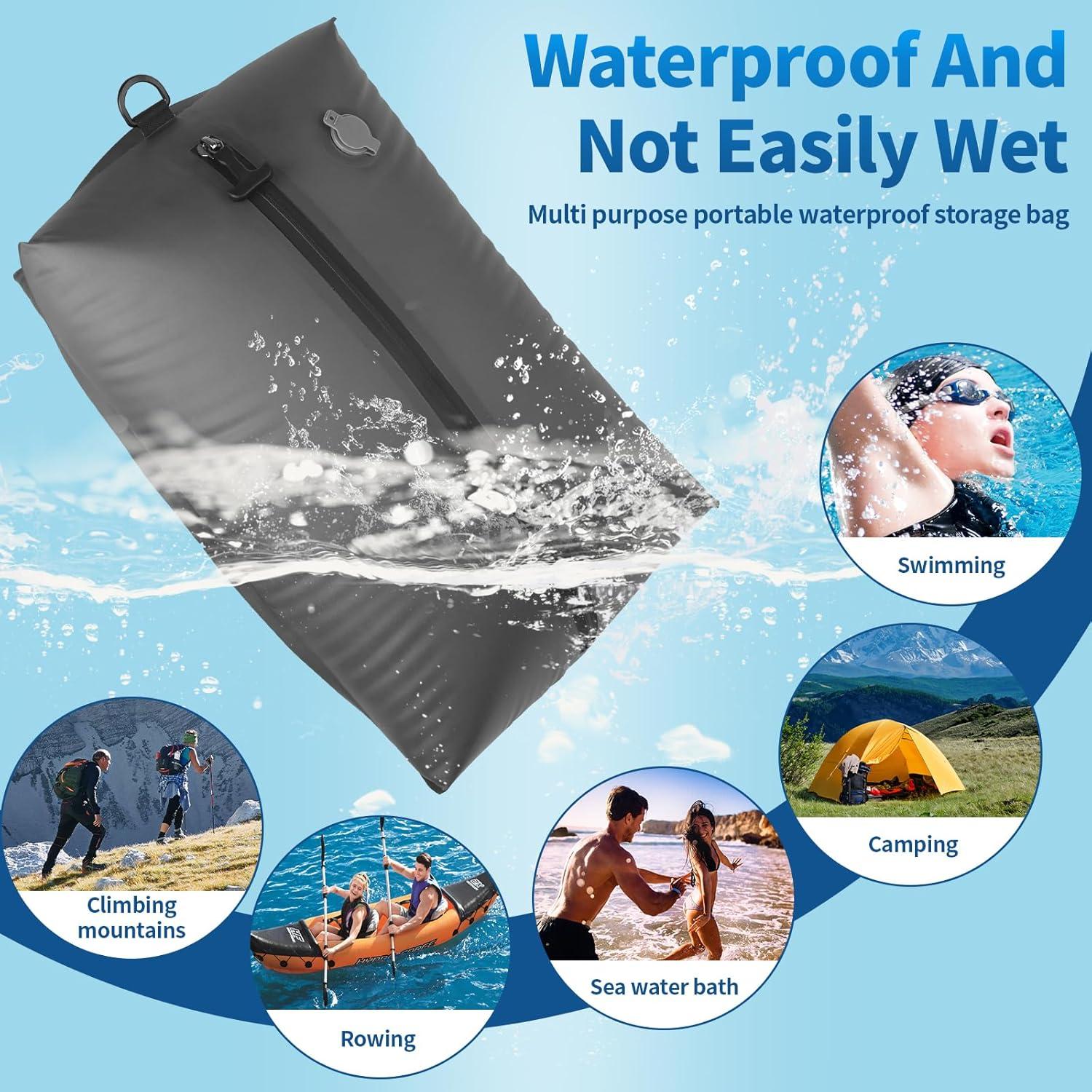 Bolsas de Vacío ANQAROS 1PC+Bomba Impermeables para Viaje