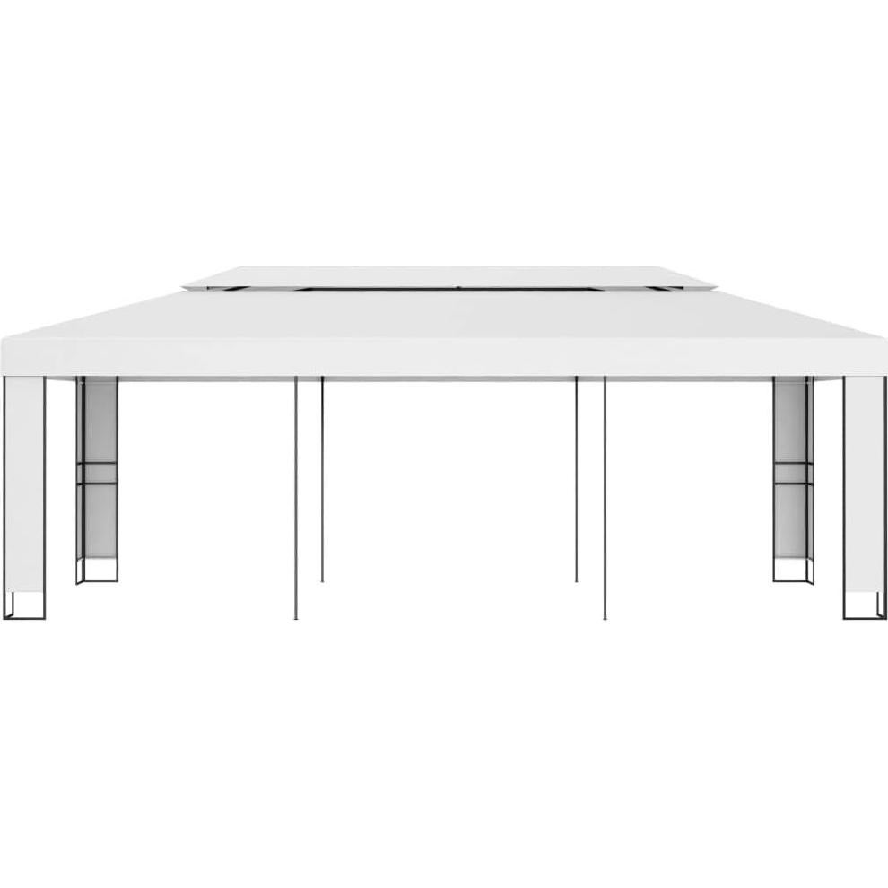 Gazebo with Double Roof, Camping Canopy Gazebos and pergolas Awnings Party Tent Suitable for Parties Sporting Events Weddings Business Exhibitions 9.8'x19.6' White
