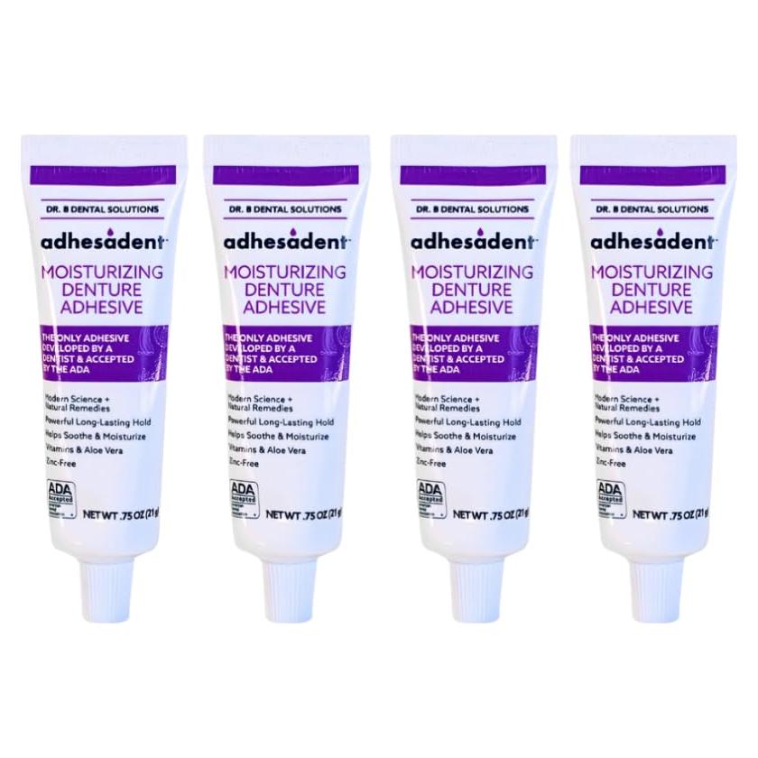 Adhesivo Hidratante para Dentaduras Dr. B - 4 Paquetes 21.26 g