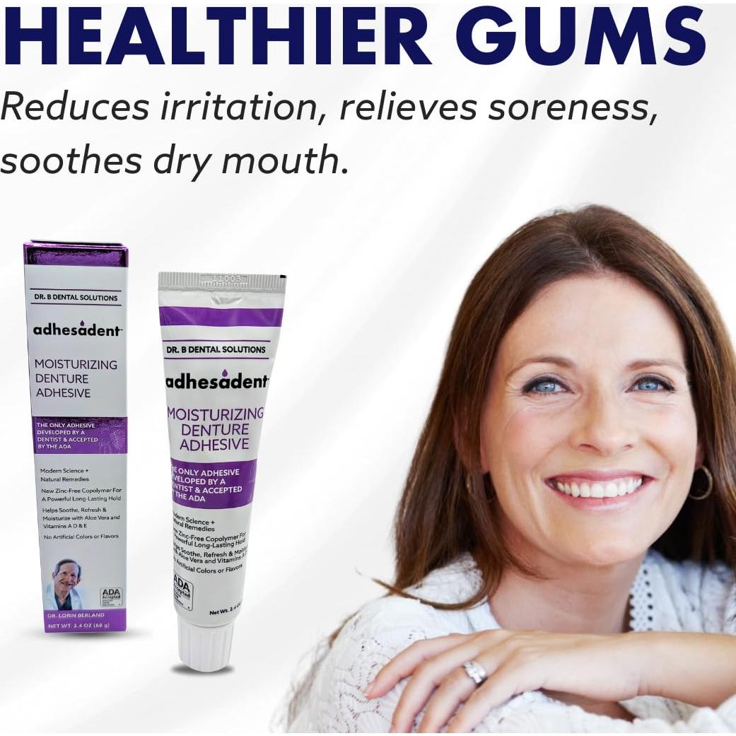 Adhesivo Hidratante para Dentaduras Dr. B - 4 Paquetes 21.26 g