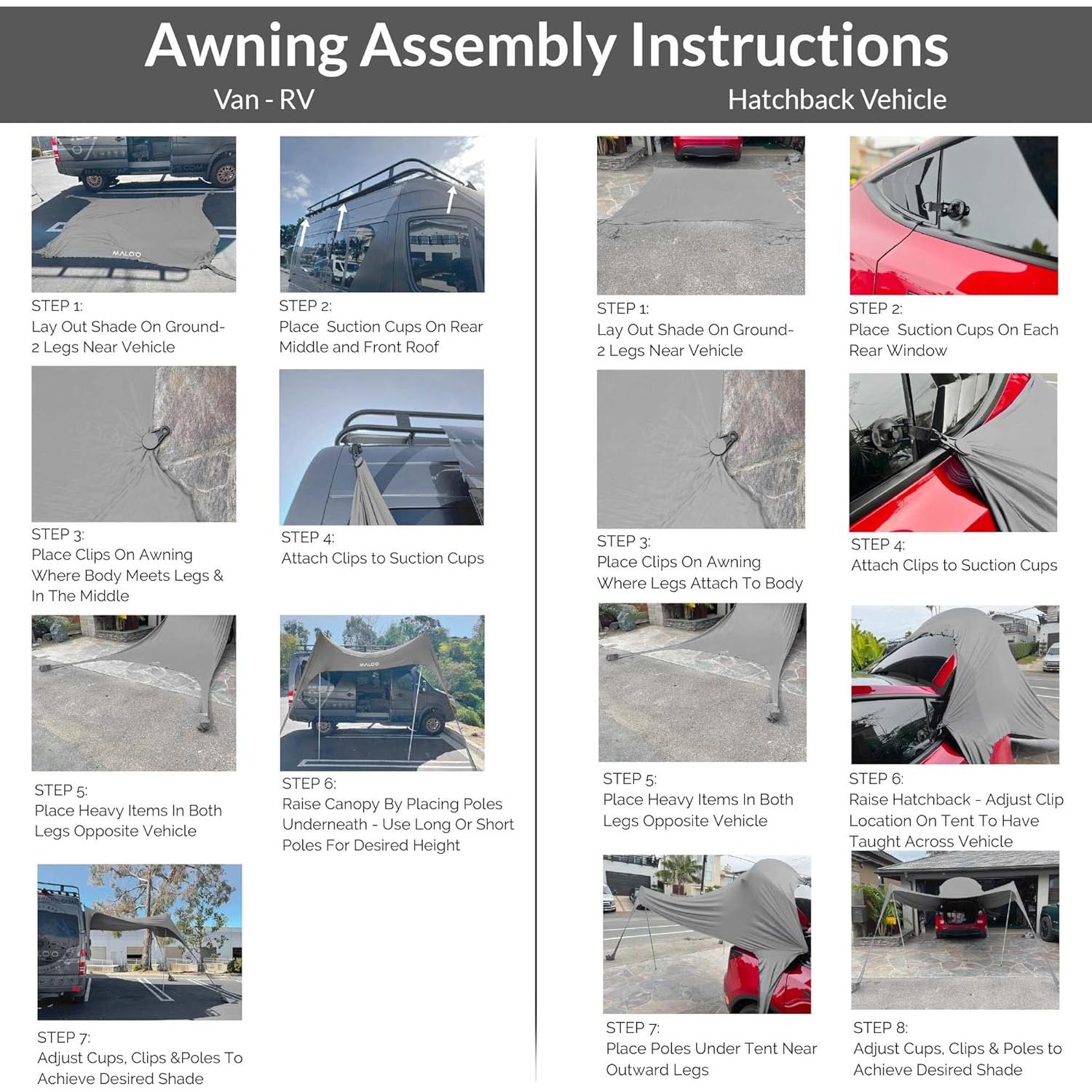 Carpa Canopy Malo'o 3.05m x 3.05m para Playa y Vehículos