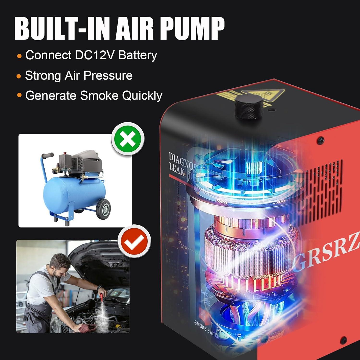 Máquina de Humo Automotriz FGRSRZ 12V 100ML Portátil