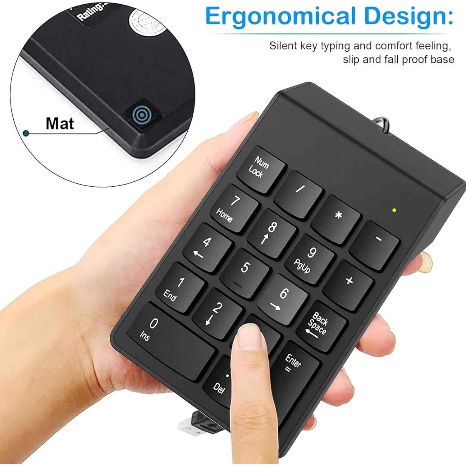 Teclado Numérico USB NOOX NK895 Mini 10 Teclas Portátil