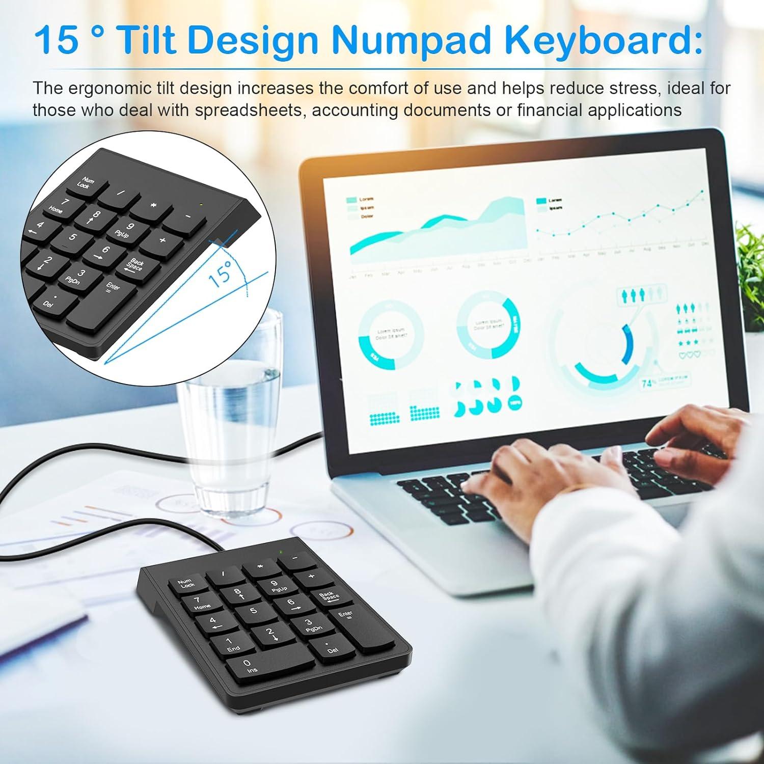 Teclado Numérico USB NOOX NK895 Mini 10 Teclas Portátil