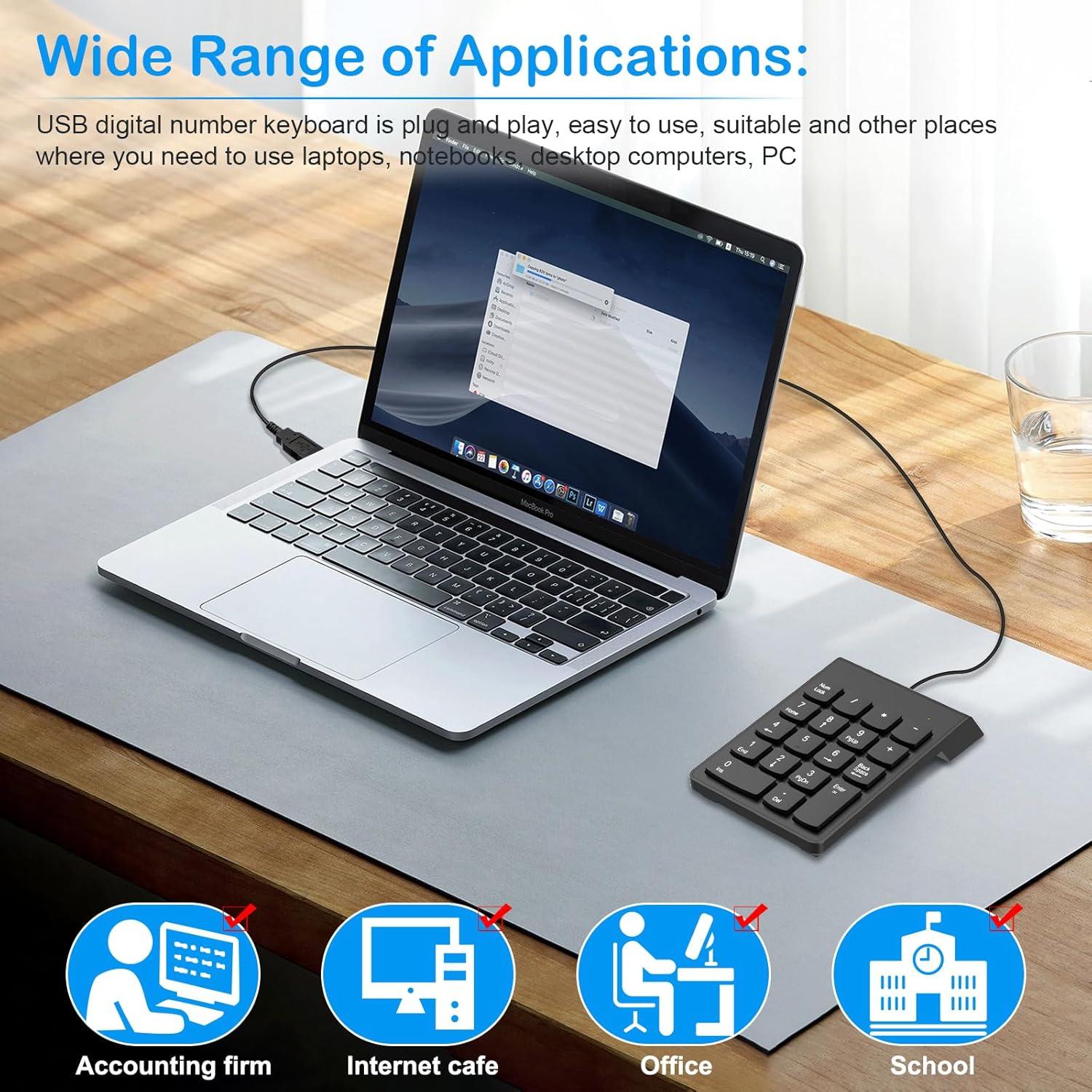 Teclado Numérico USB NOOX NK895 Mini 10 Teclas Portátil