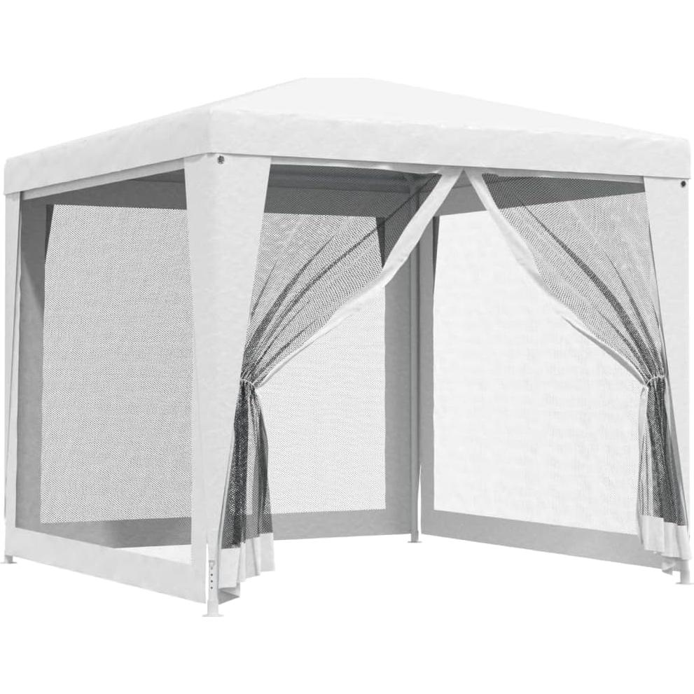 Carpa de Fiesta MINERWALL 2.5m x 2.5m Blanca con Paredes de Malla