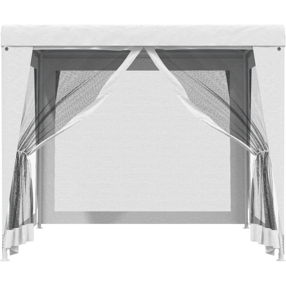 Carpa de Fiesta MINERWALL 2.5m x 2.5m Blanca con Paredes de Malla