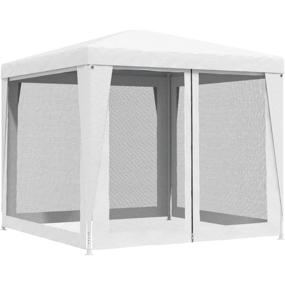 Carpa de Fiesta MINERWALL 2.5m x 2.5m Blanca con Paredes de Malla