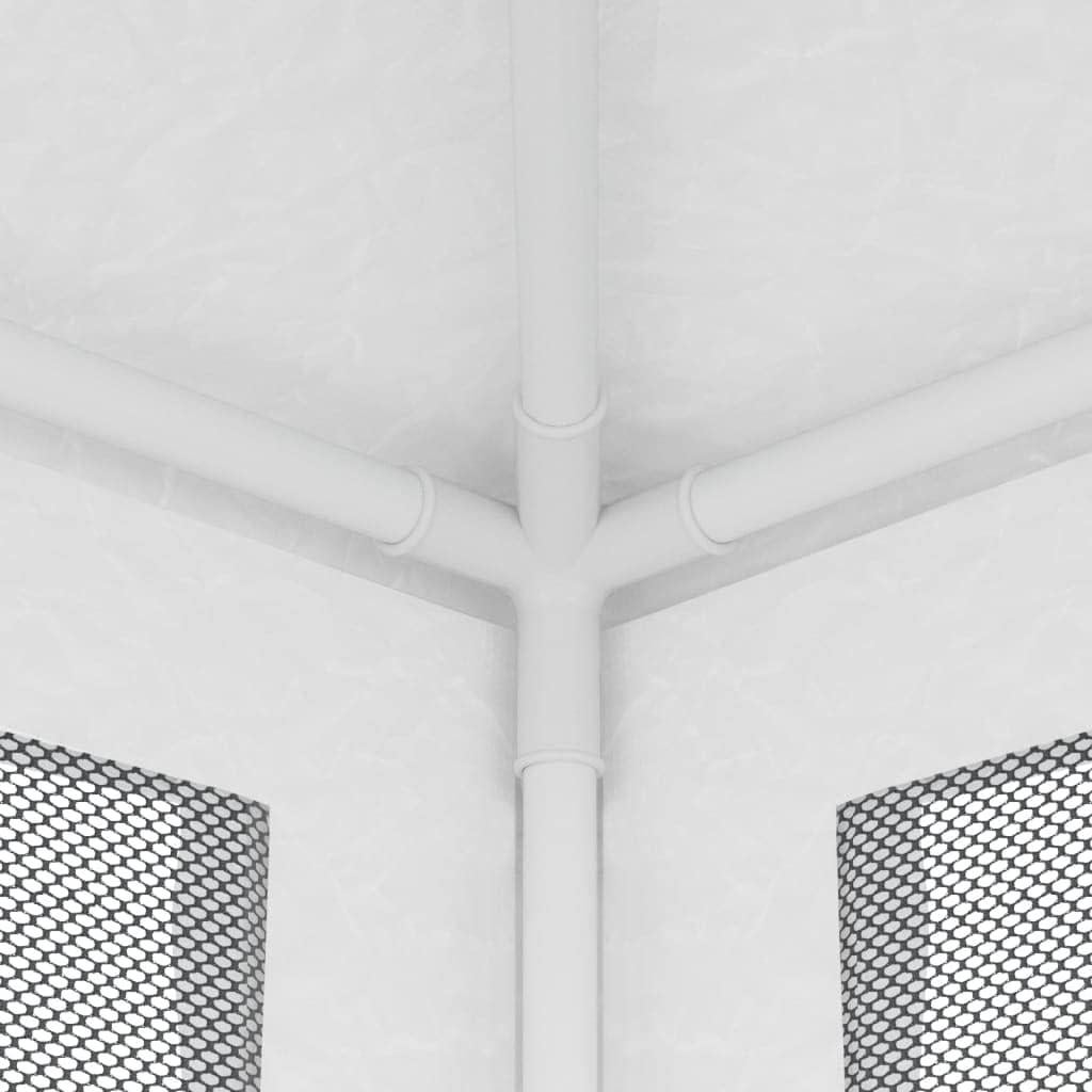 Carpa de Fiesta MINERWALL 2.5m x 2.5m Blanca con Paredes de Malla