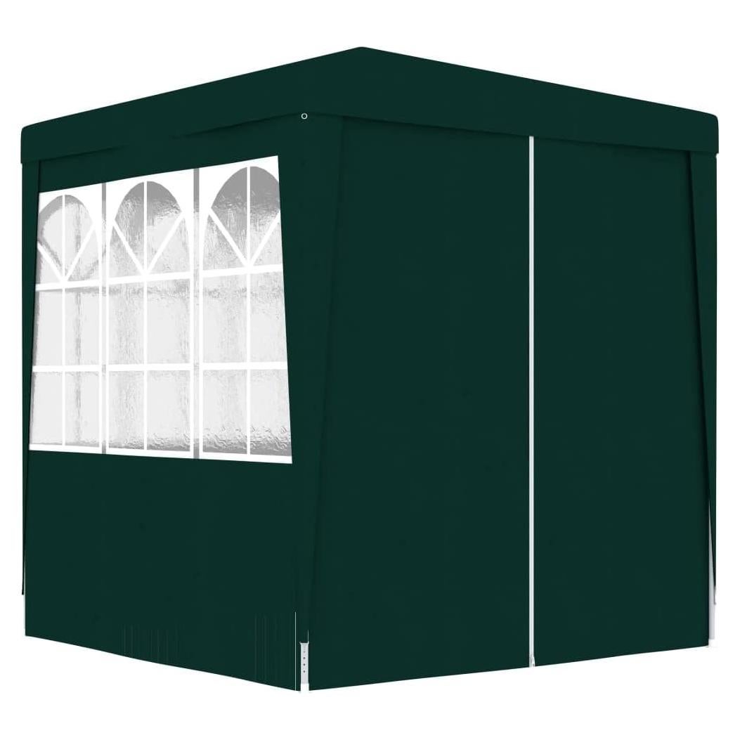 Pabellón Gazebo ZQQLVOO 2x2m Verde con Paredes Laterales