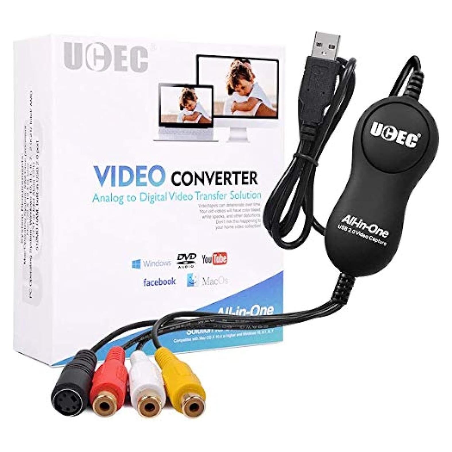 Convertidor de Video UCEC USB 2.0 para VHS a Digital