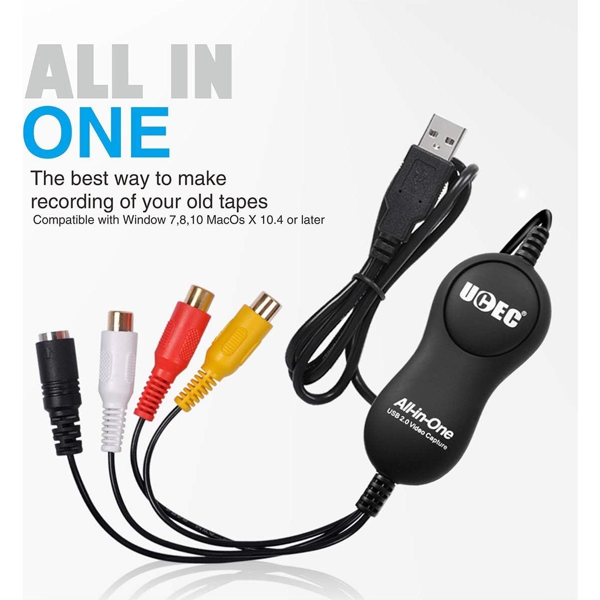 Convertidor de Video UCEC USB 2.0 para VHS a Digital