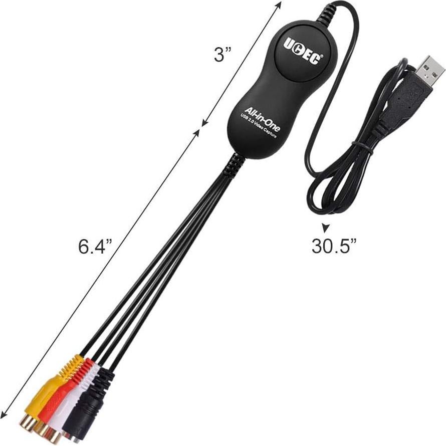 Convertidor de Video UCEC USB 2.0 para VHS a Digital
