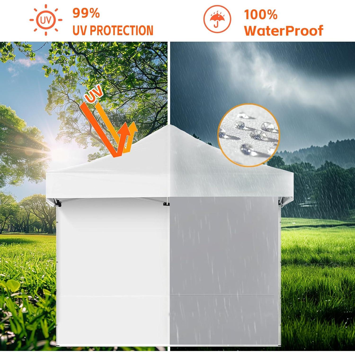 Paredes Laterales de Carpa Plegable TGEHAP 3 Unidades 299x213 cm