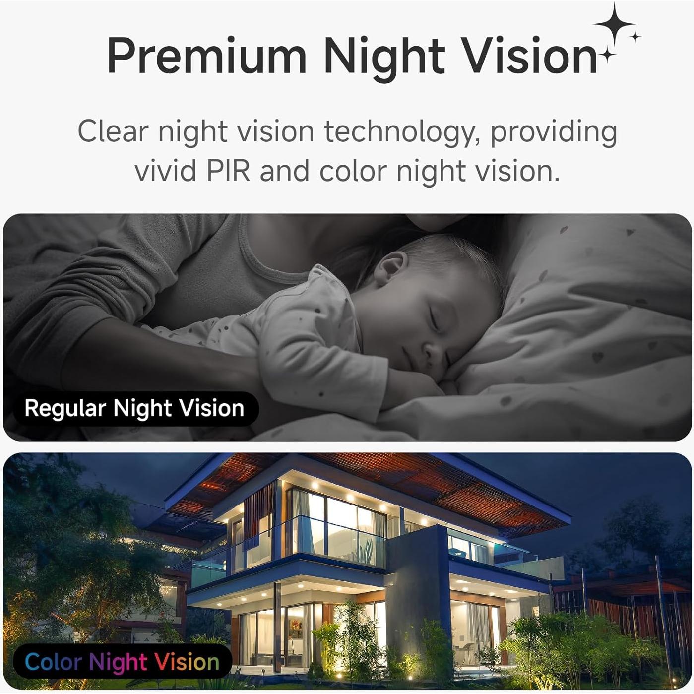 Kit de 2 Cámaras de Seguridad Inalámbricas Noorio B200 1080p