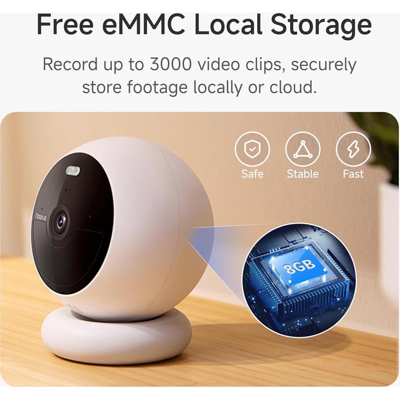 Kit de 2 Cámaras de Seguridad Inalámbricas Noorio B200 1080p