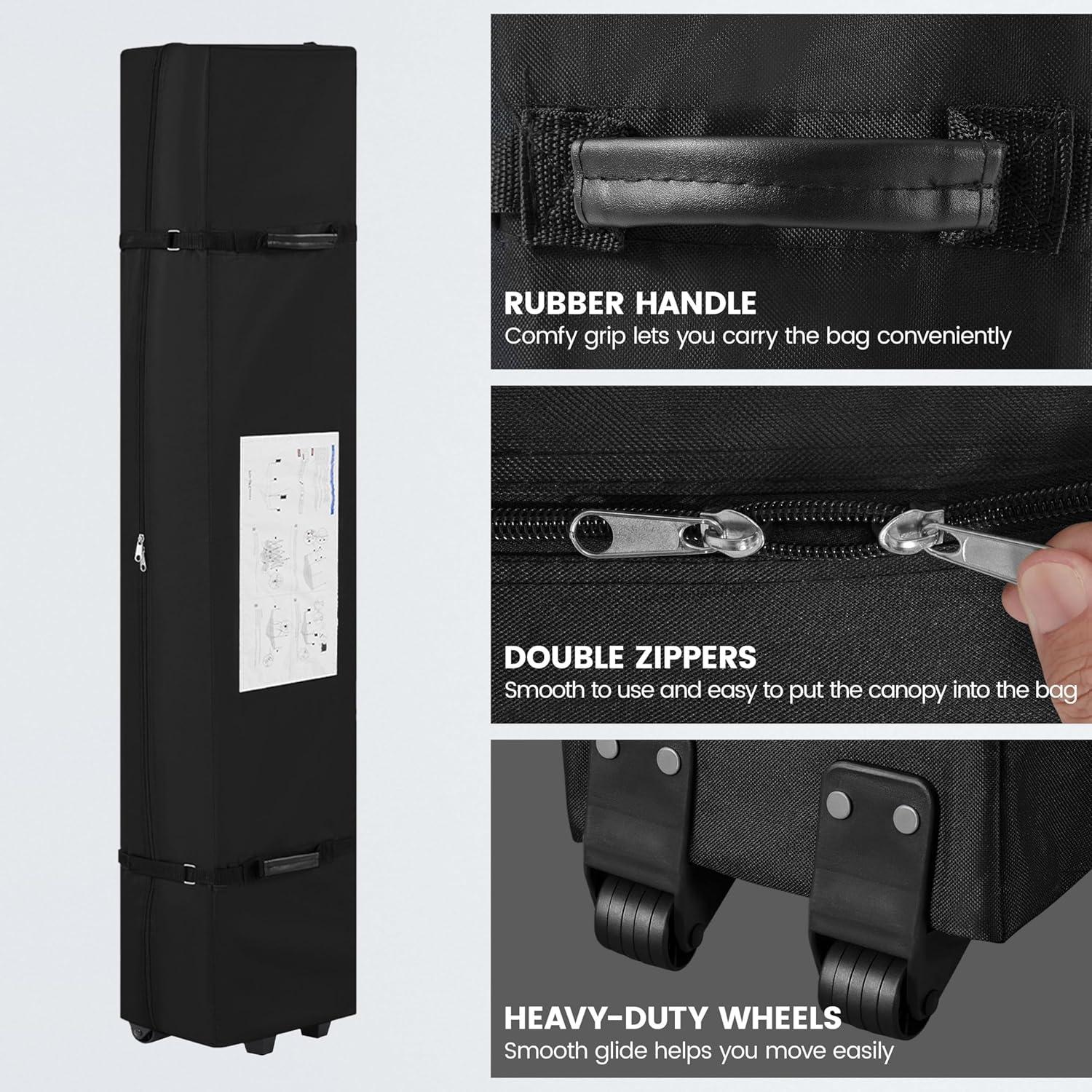 Carpa Plegable Yaheetech 4.57x3.05m Blanca con Accesorios