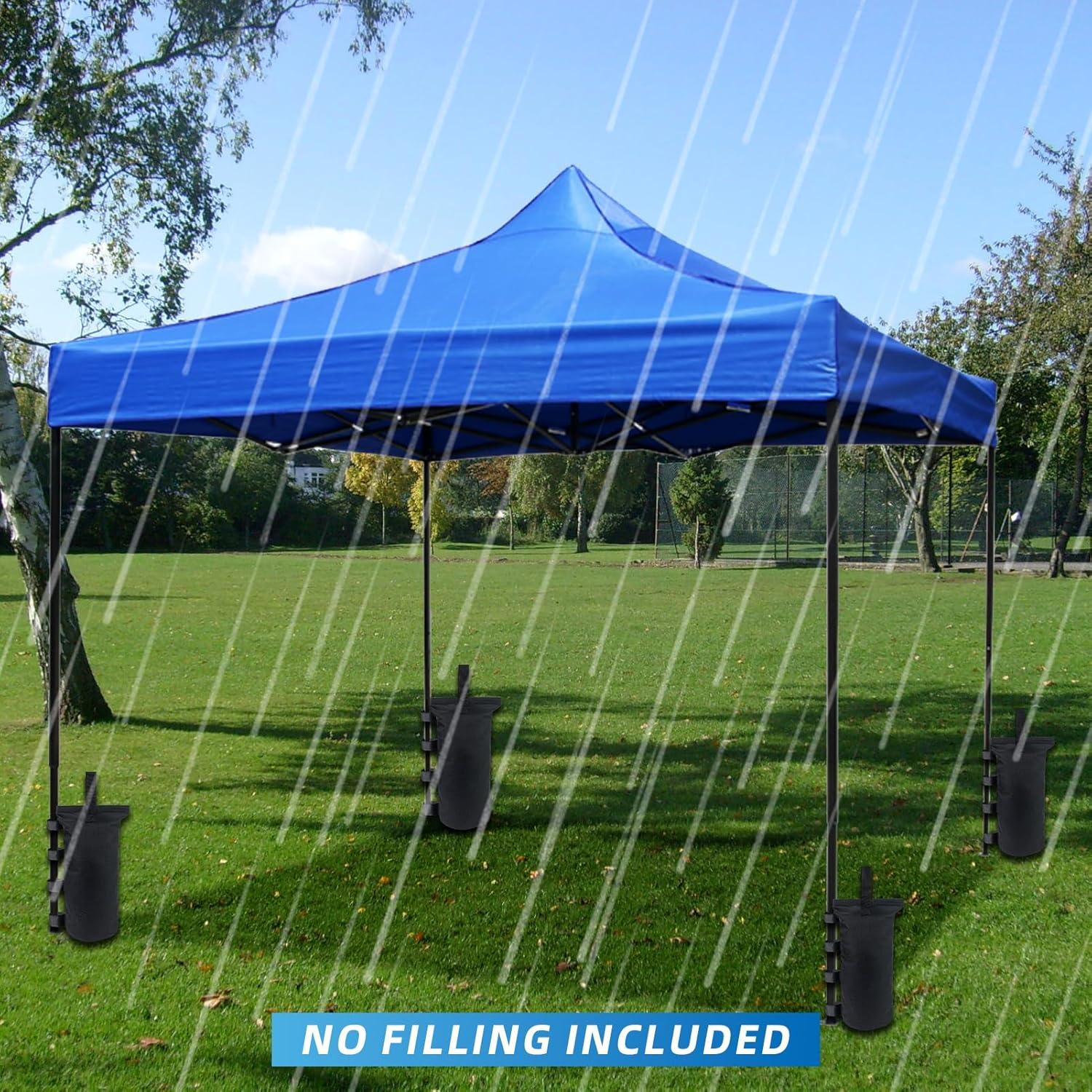 Juego de 4 Bolsas de Peso para Toldo Joramoy 13.61 kg Negro