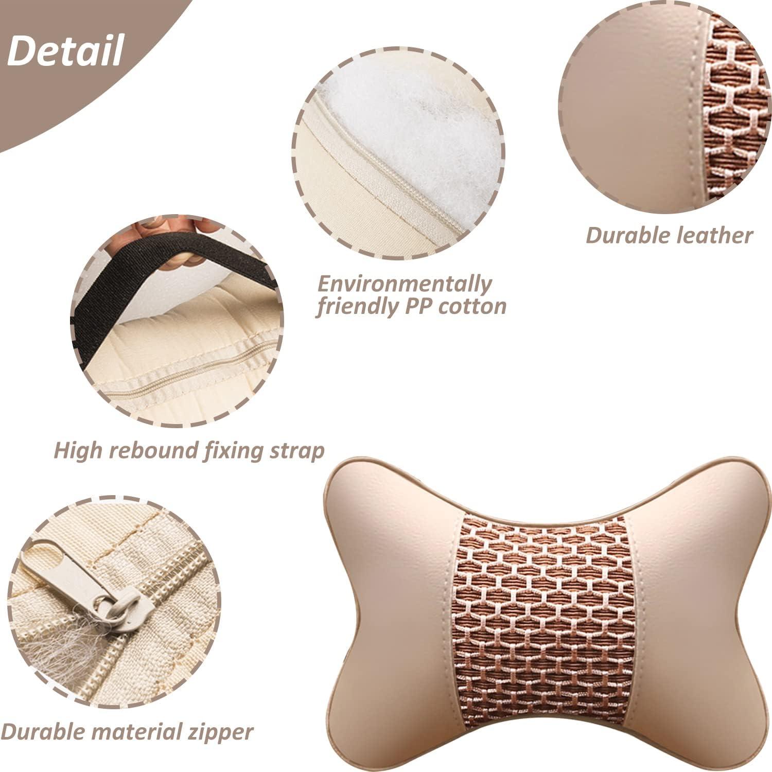 2 Almohadas de Soporte para Cuello JforSJizT, Espuma de Memoria