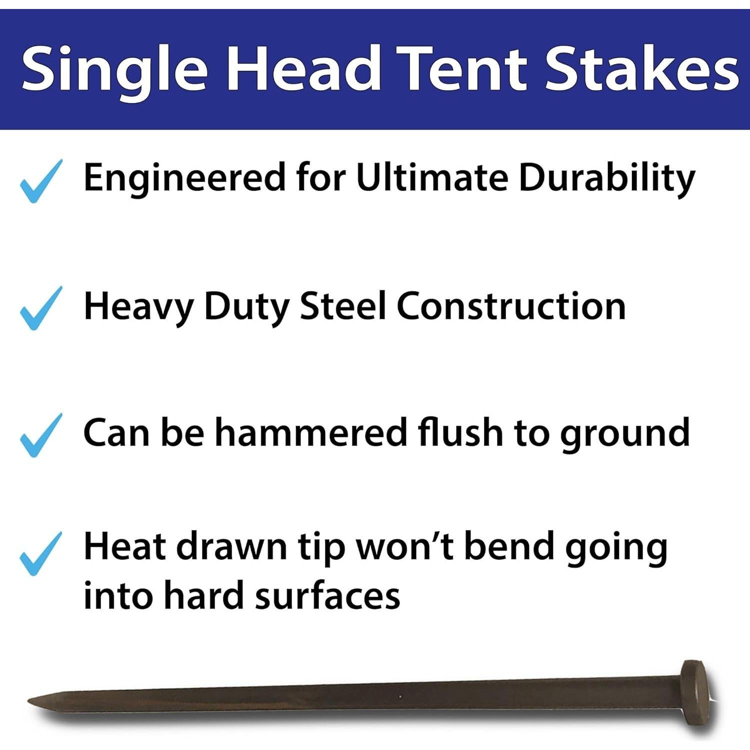 Estacas de Tienda de Metal Moose Supply 76.2 cm Paquete de 4