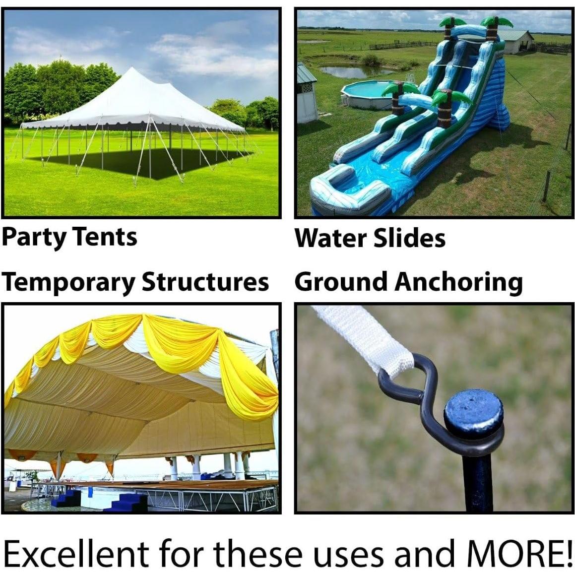 Estacas de Tienda de Metal Moose Supply 76.2 cm Paquete de 4