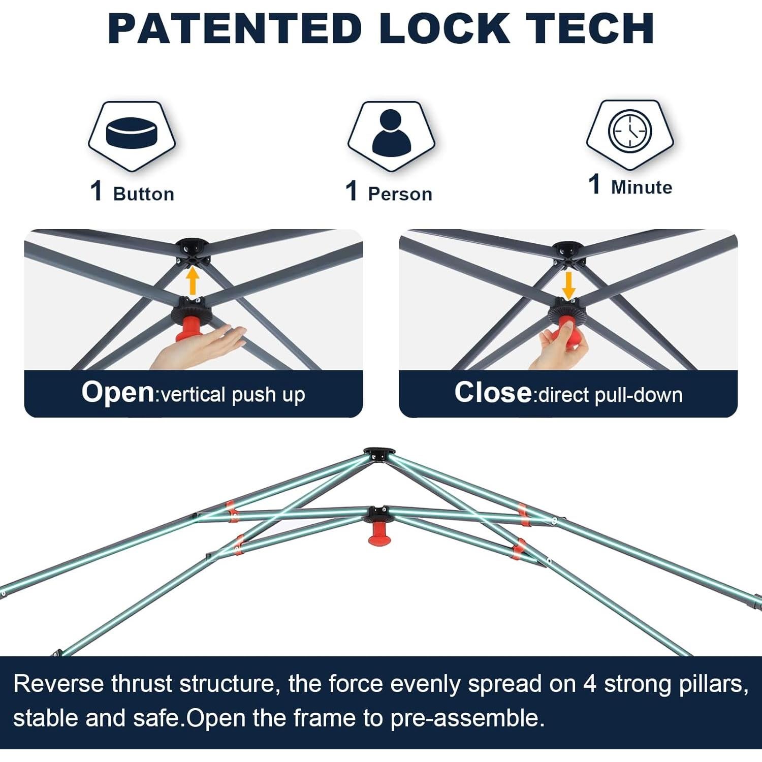 Carpa Plegable COOSHADE 2.44x2.44m Gris, Refugio Solar