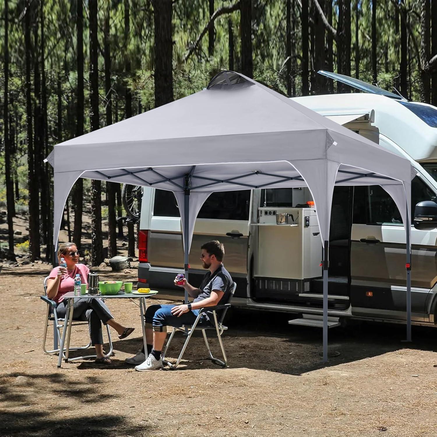 Carpa Plegable COOSHADE 2.44x2.44m Gris, Refugio Solar