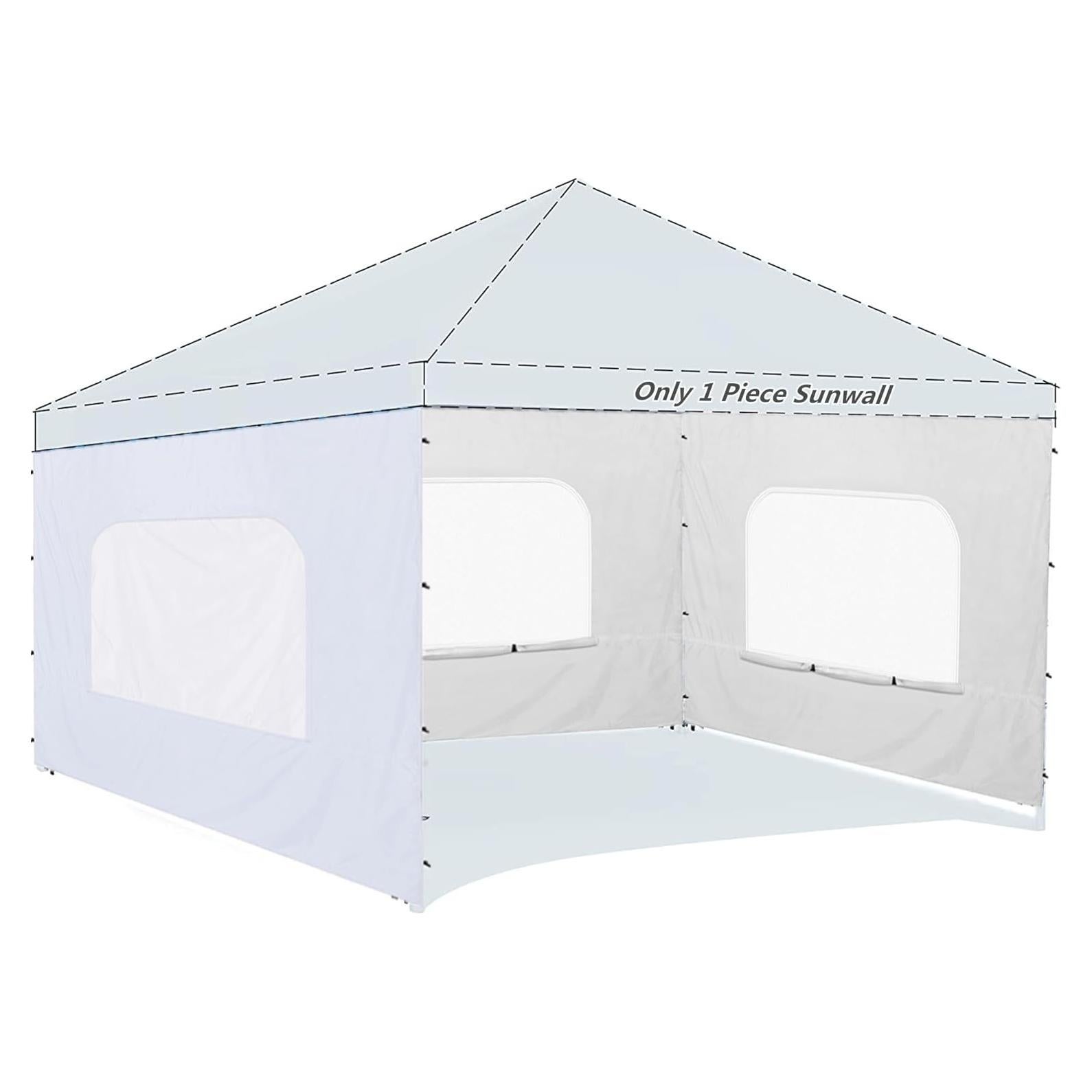 Pared lateral de sombra Jorohiker 10x10 con ventana malla