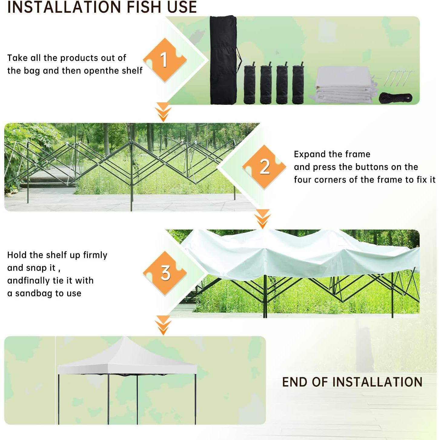 10x10 Pop Up Canopy, Commercial Instant Shelter Tent, Portable Folding Ez up Canopy with 4 Sand Bags, Heavy Duty Waterproof Patio Event Tent for Outdoor Wedding, Camping, Beach