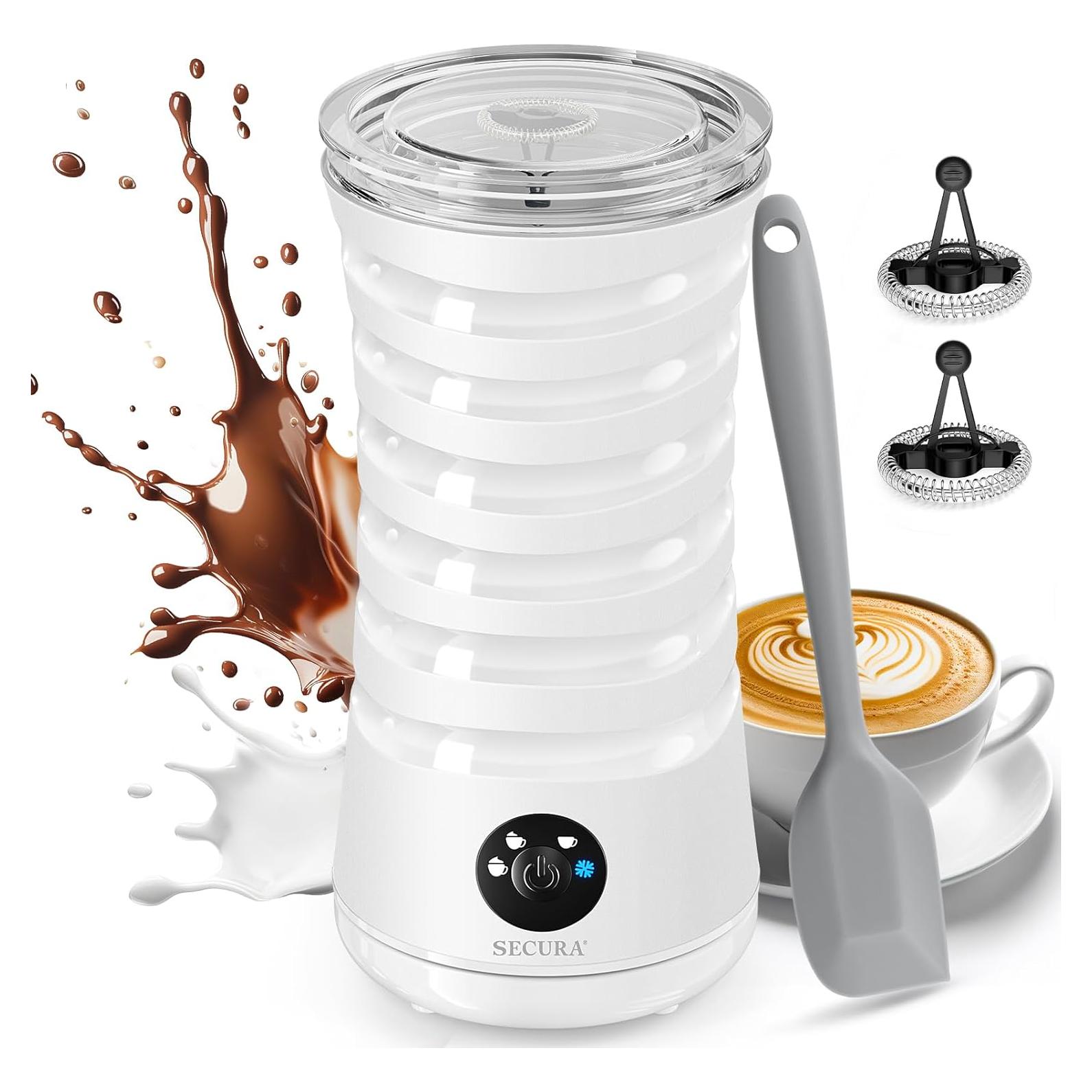 Espumador de Leche Secura Eléctrico 240ml 4-en-1 Automático